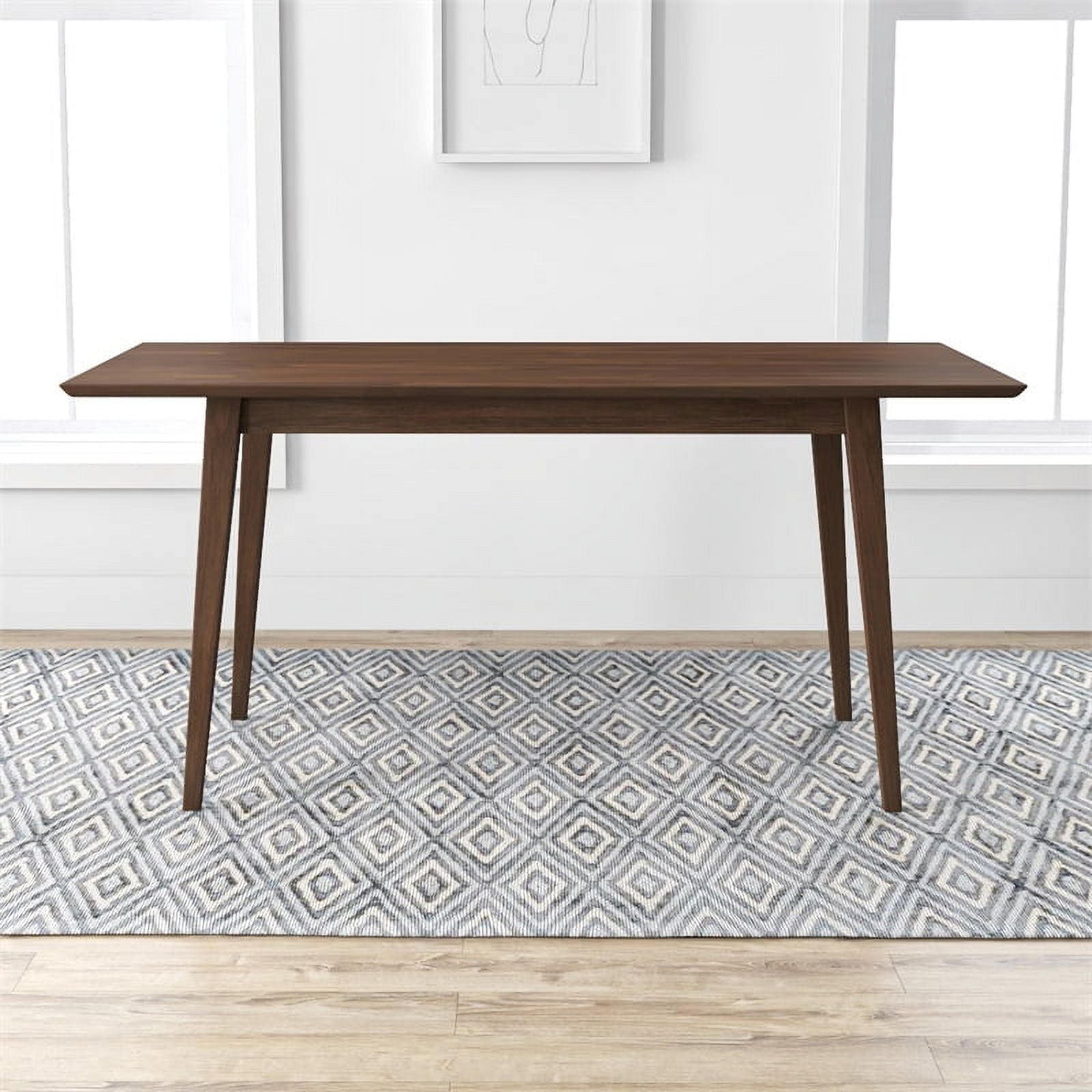 Brown Walnut Wood Large Dining Table Z136057