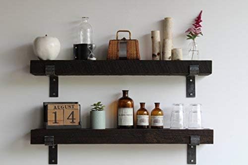 Reclaimed Wood Floating Shelves, Set of Two C3701