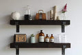 Reclaimed Wood Floating Shelves, Set of Two C3701