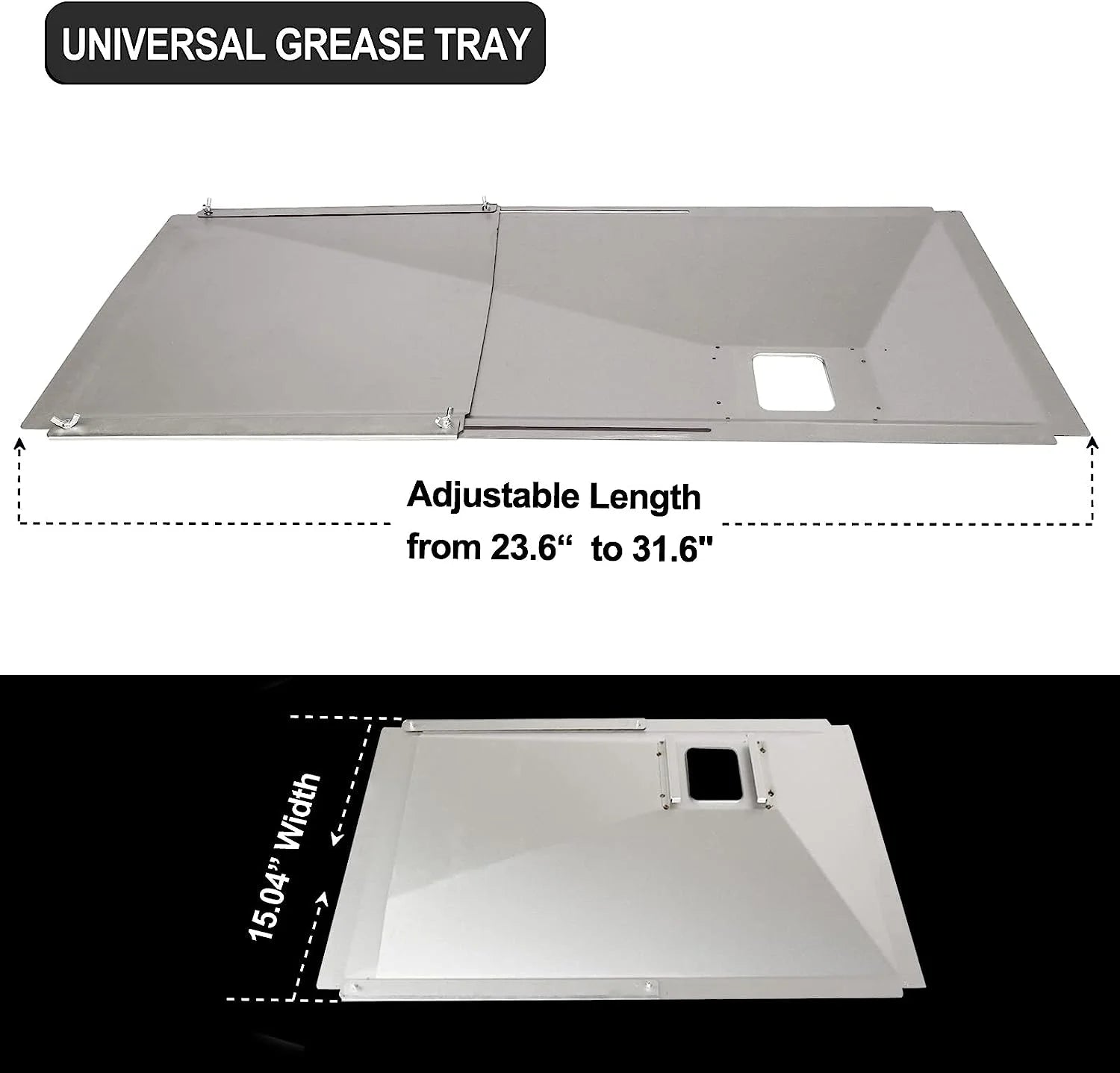 Universal Grease Tray with Catch Pan for Gas Grill F393445