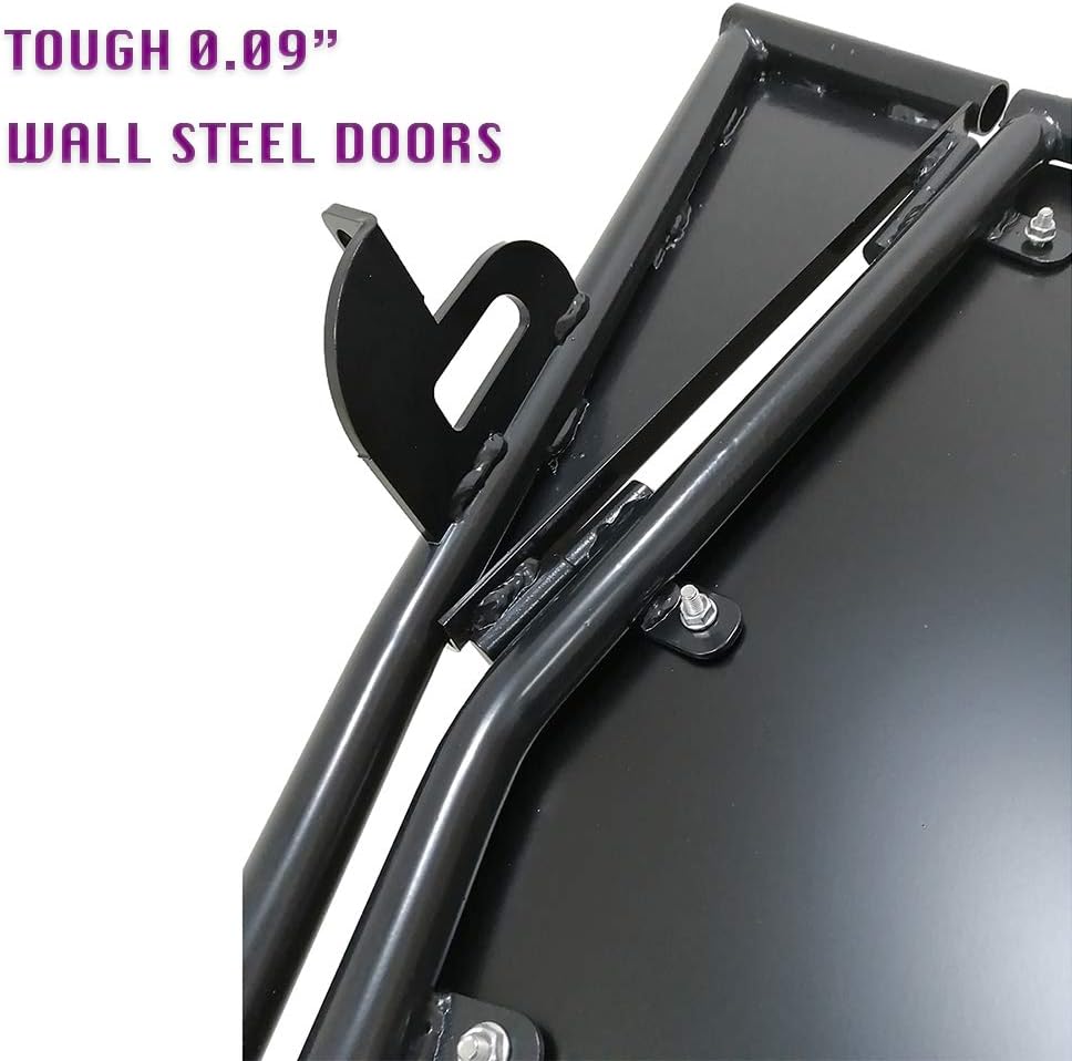 Black Metal Full Suicide Doors with Latches, Pair D737