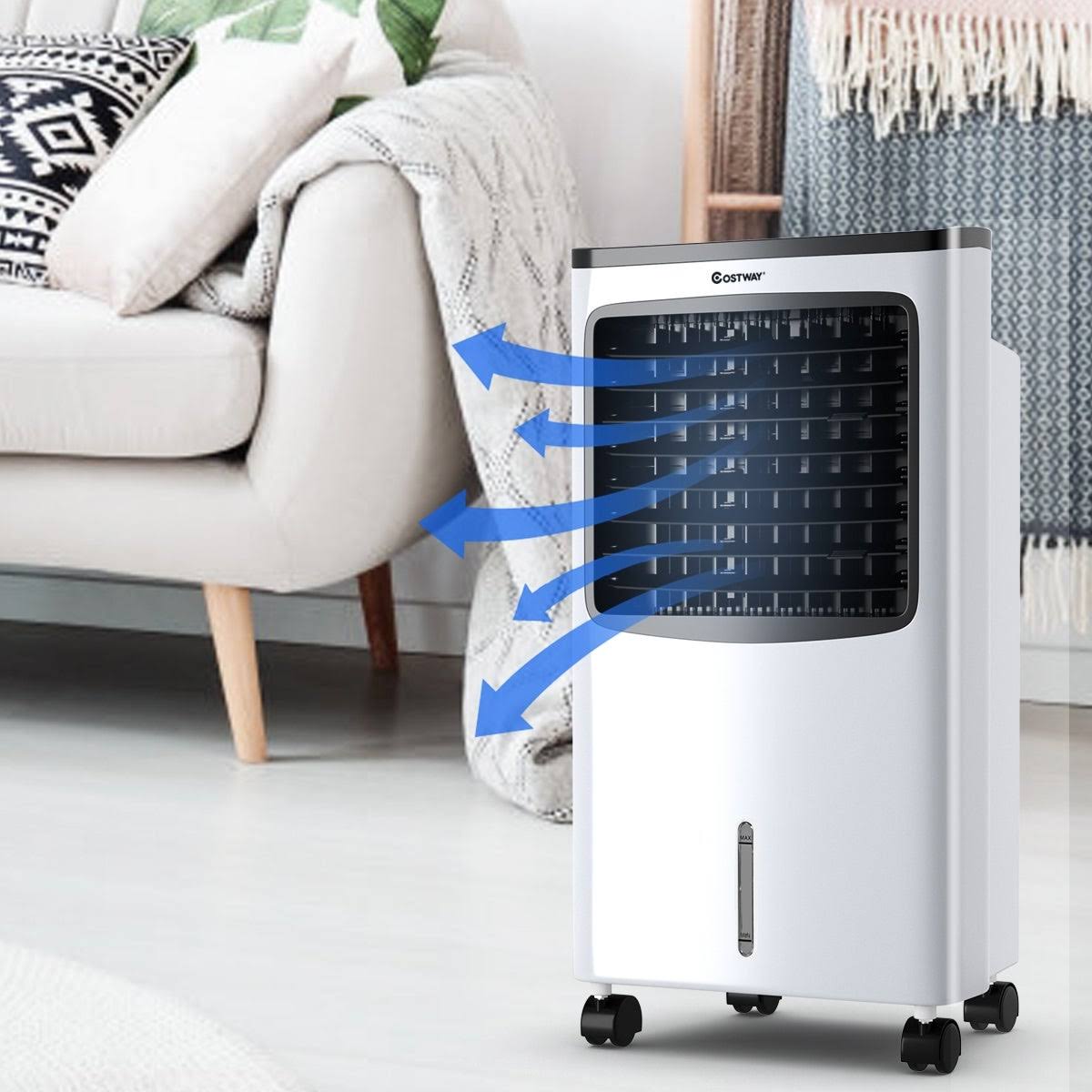 Black Portable Cooler Fan with Remote Control Q868