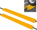 2-Pc Heavy Duty Cable Protector Cover Ramp, Yellow A41390
