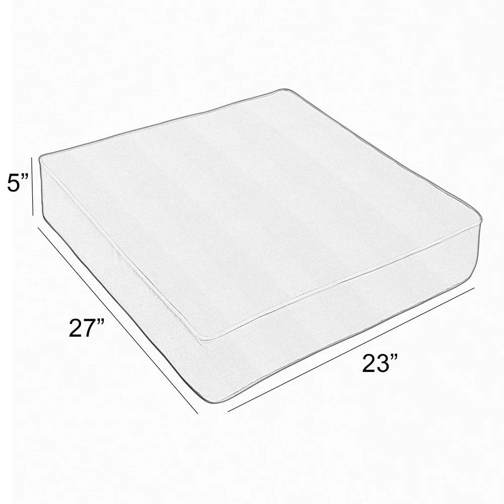 Sunbrella Corded Deep Seating Chair Cushion 25 in w x 25 in d T8828