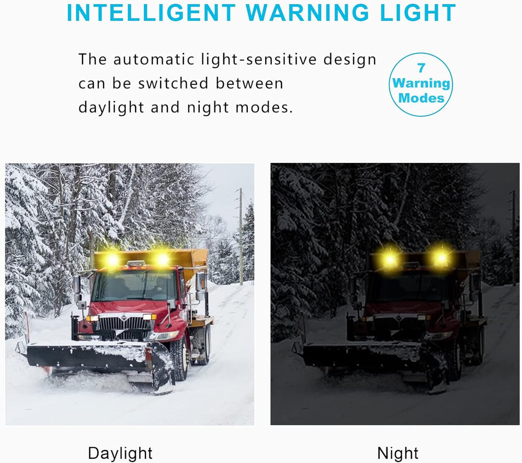 Class II LED Beacon Light 6.6", 80W Automatic Warning Lights, Pack of 2 Z949