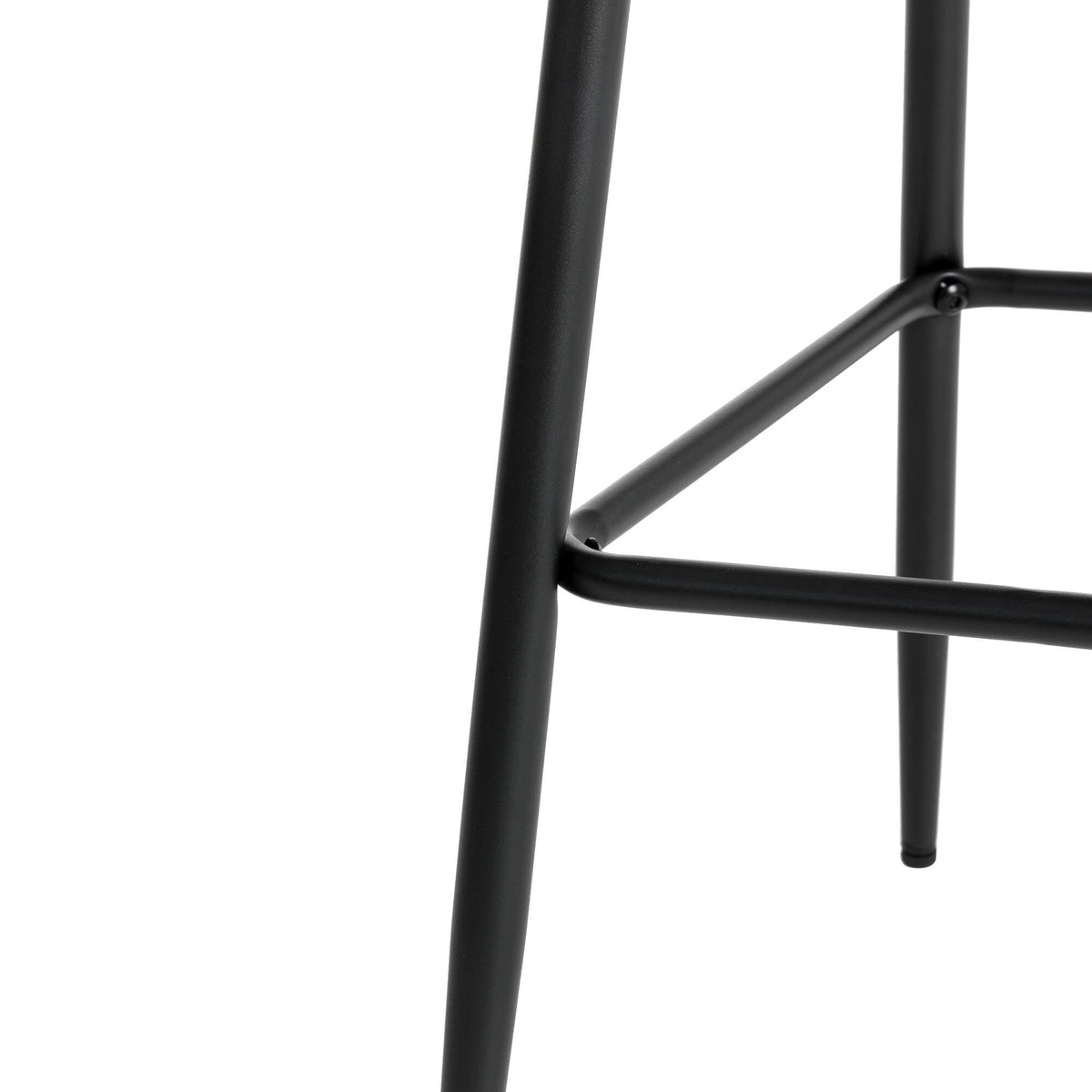 Grey PU Leather Bar Stool with Back, Set of 2 E48462