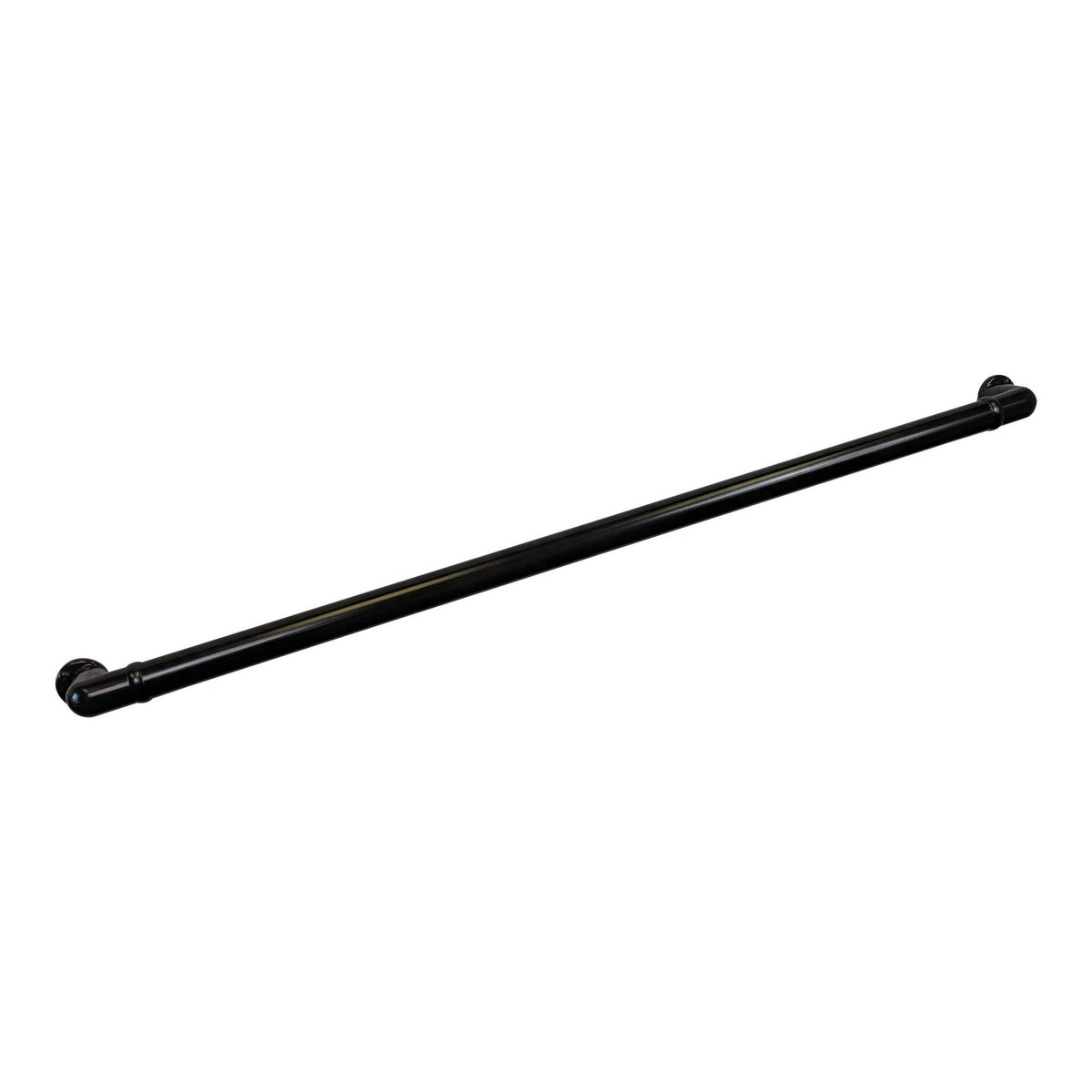 Satin Black Handrail Section with Return, 10 ft Length O2166
