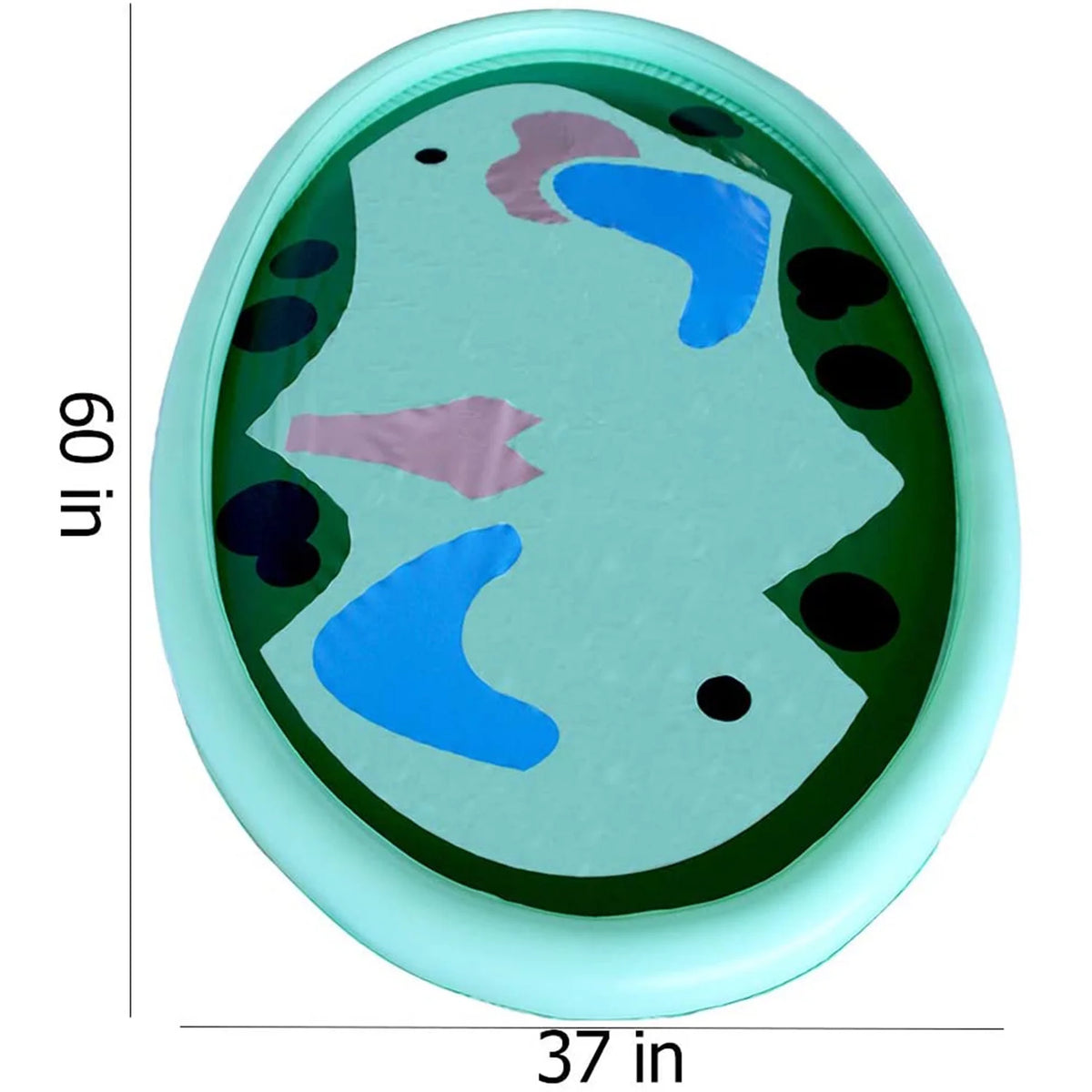 Inflatable Pool Golf Game with 10 Balls, 2 Holes, and 2 Flag Q873