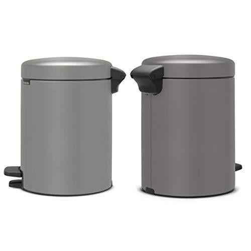 Mineral Concrete Gray Step Trash Can I281941