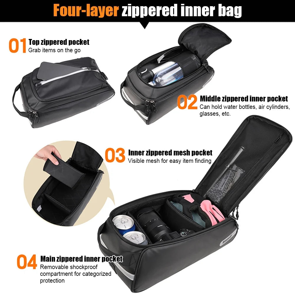 Waterproof Polyester Bicycle Rear Seat Bag O22420