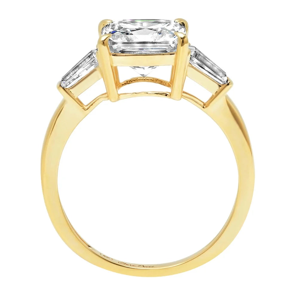 18K Yellow Gold Three-Stone Diamond Engagement Ring E64780