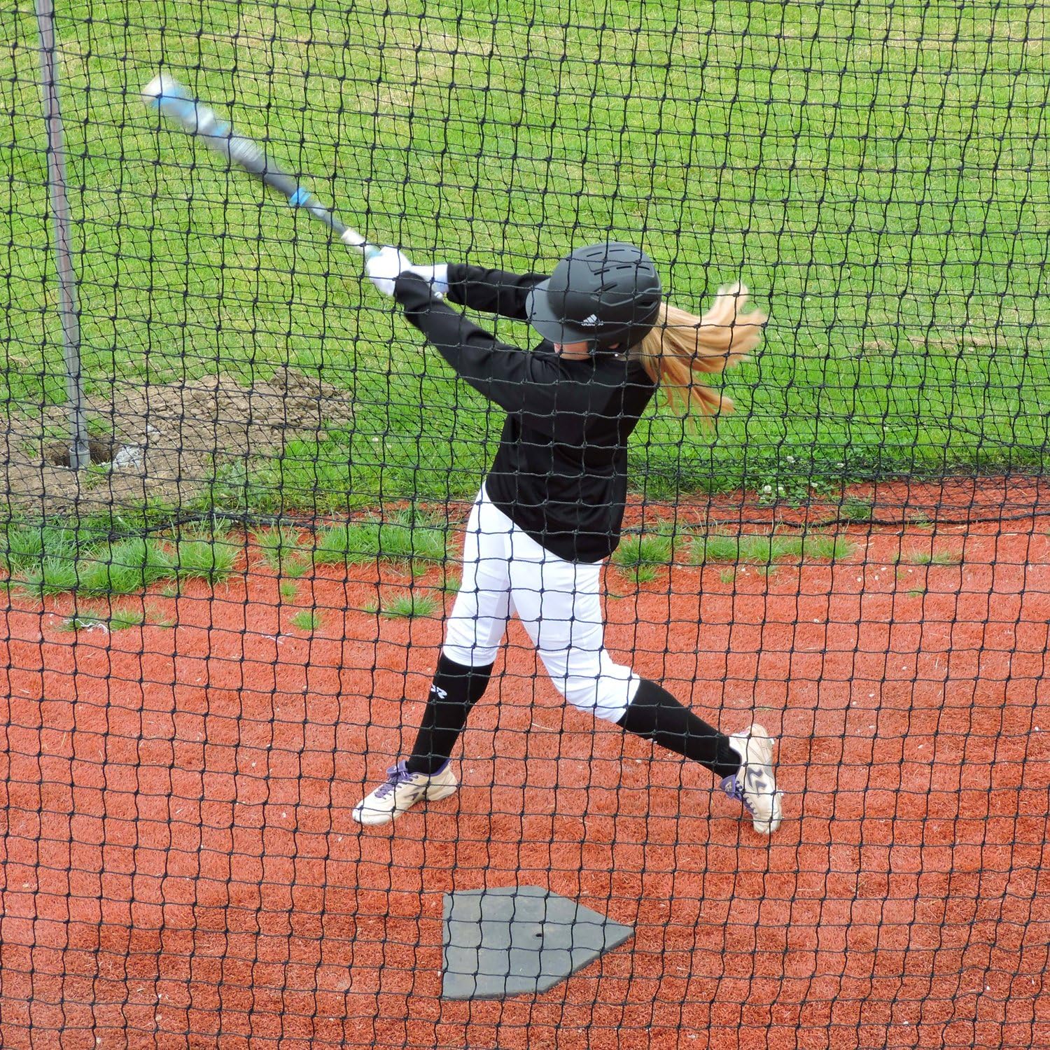 #60 Twisted Knotted Black Polyethylene Batting Cage Nets J949444