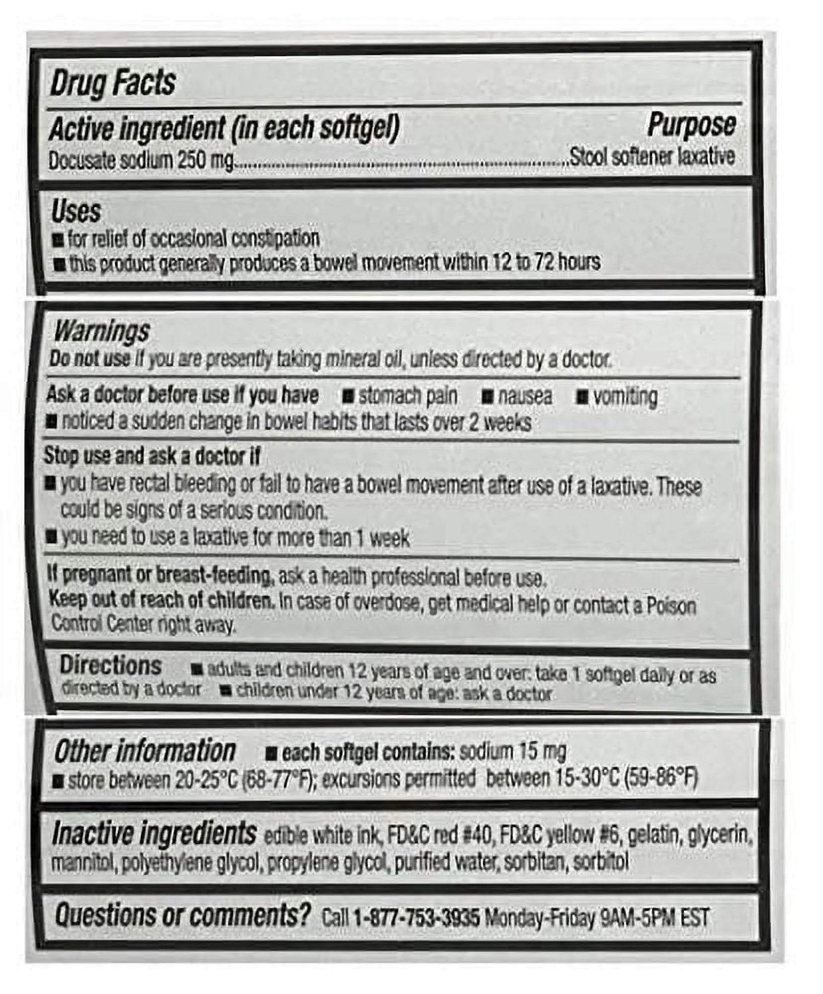 Stool Softener 250 ct Z87453
