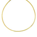 14K Sterling Silver Diamond Cut Omega Necklace with Lobster Clasp H166