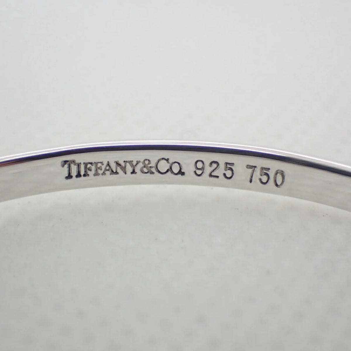 Tiffany 925 750 combination hook & eye bangle Z717