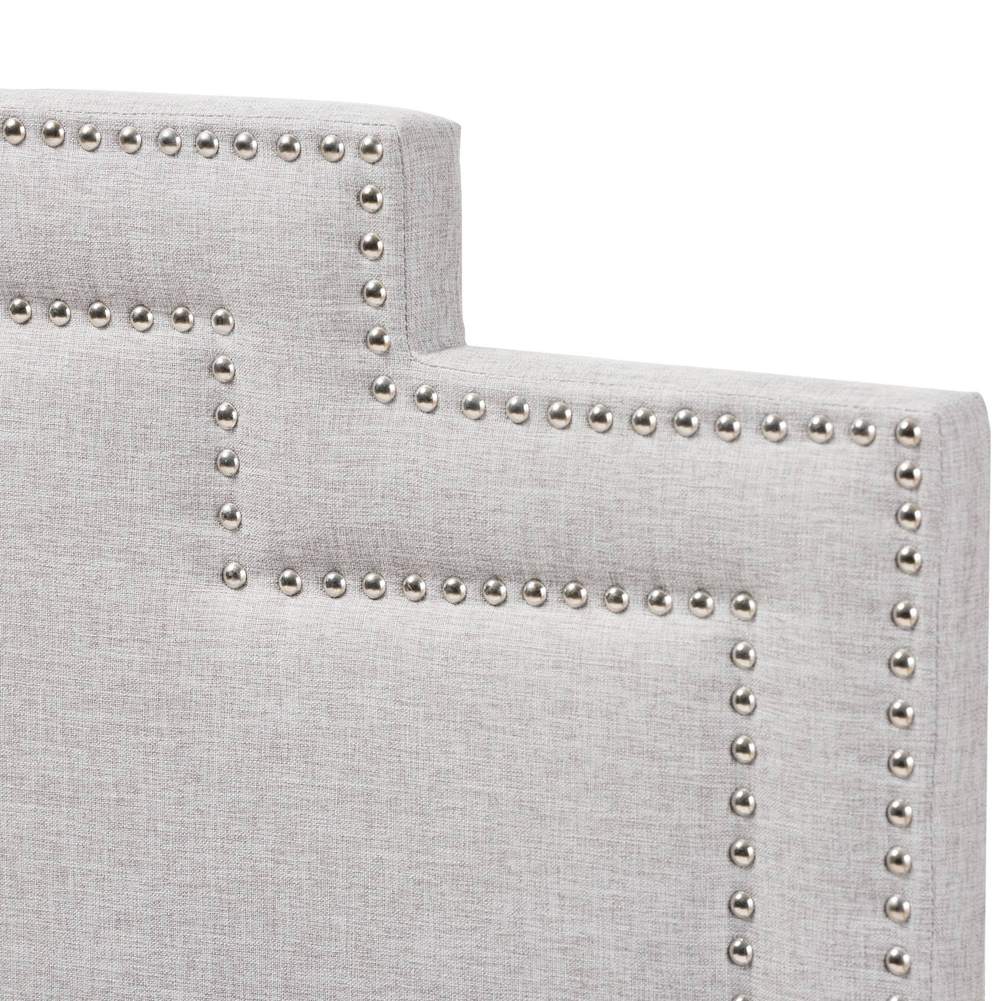 Greyish Beige Fabric Full Size Headboard Z68756