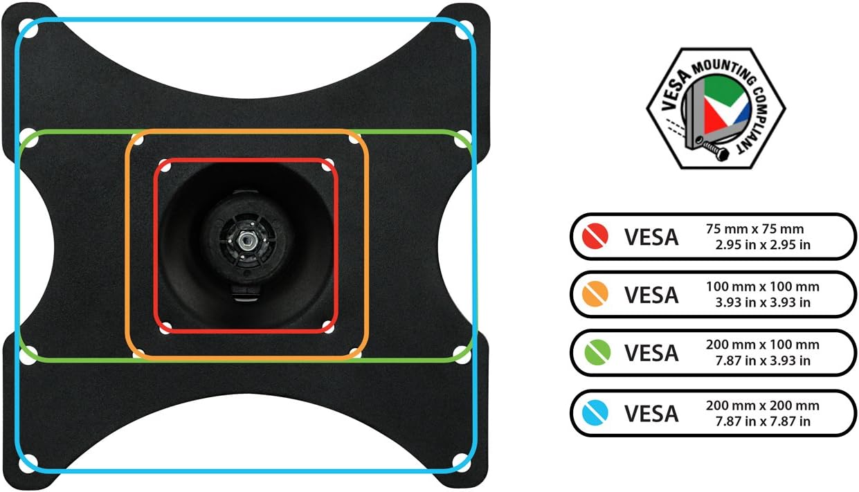 TV Wall Mount Bracket for 13-42 Flat Screens and Monitors, VESA 75 to 200, 44 Pound Capacity I70904