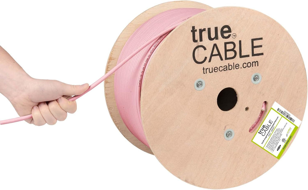 1000ft Purple 23AWG Solid Bare Copper Bulk Ethernet Cable E2650