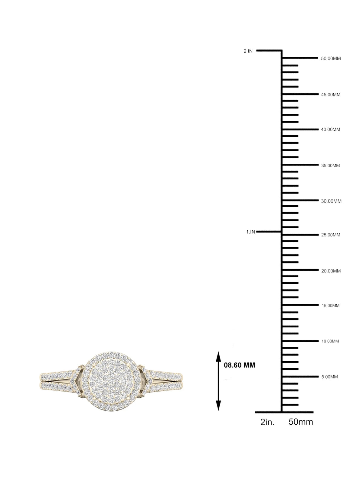 10K Yellow Gold Halo Engagement Ring P2903