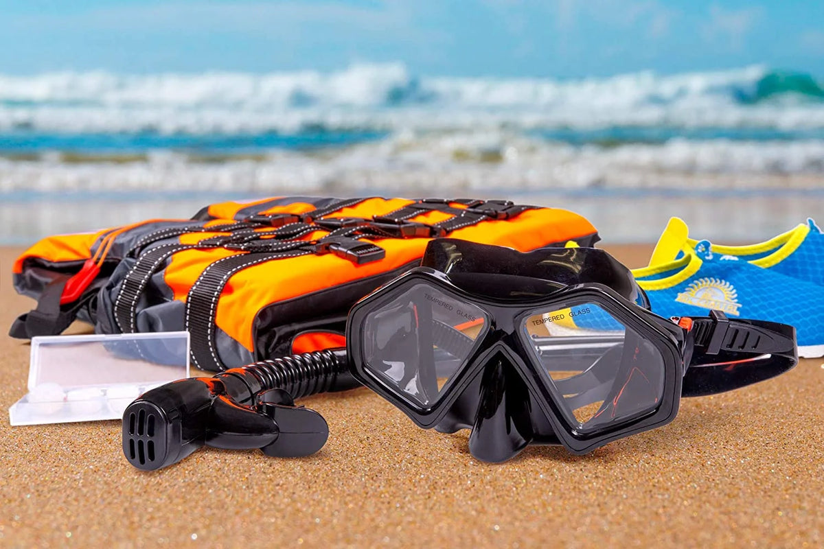 Semi-Dry Diving & Snorkel Set, Coral B1820
