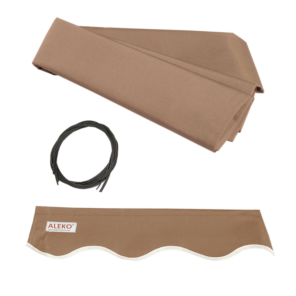 Motorized LED Half Cassette Retractable Awning 10 x 8 Feet, Sand S649