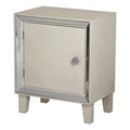 Antique White End Table with Storage P7104