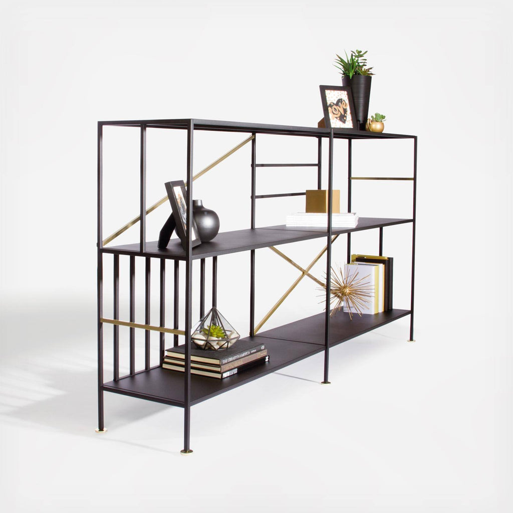 Black 2 Shelf Bookcase F865