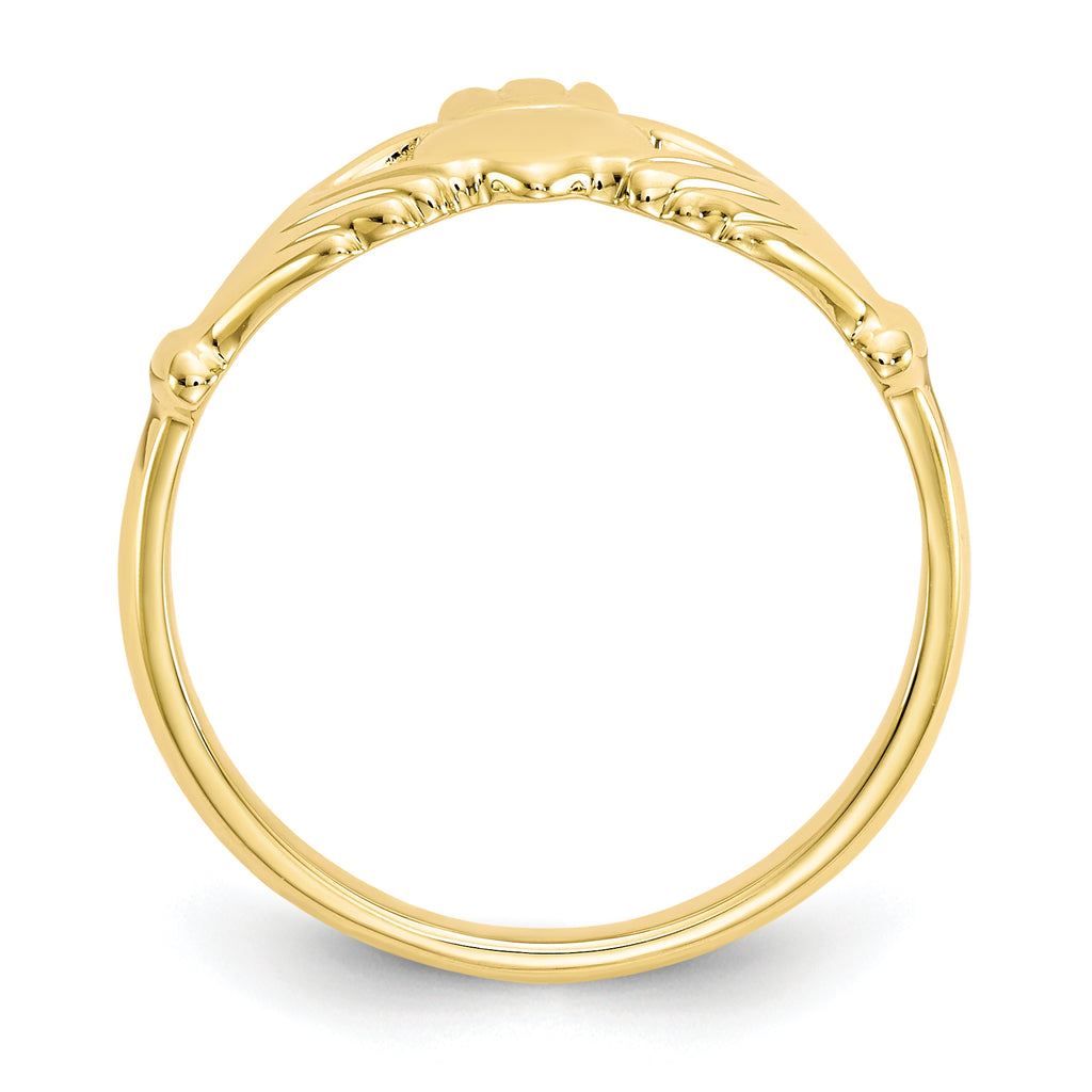 10 Karat Yellow Gold Claddagh Ring D467740