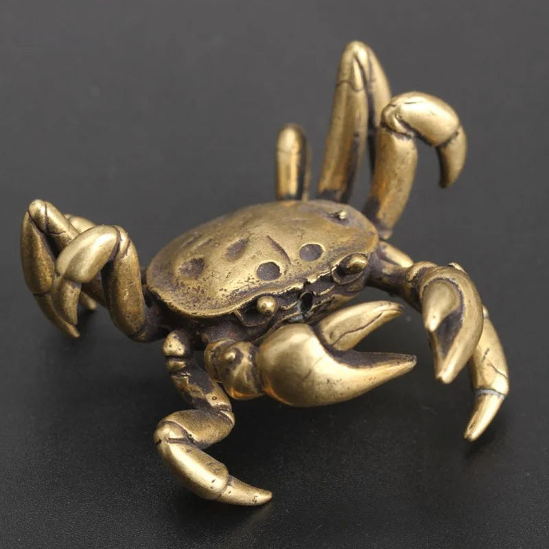 Solid Copper Crab Miniature Figurines V43504