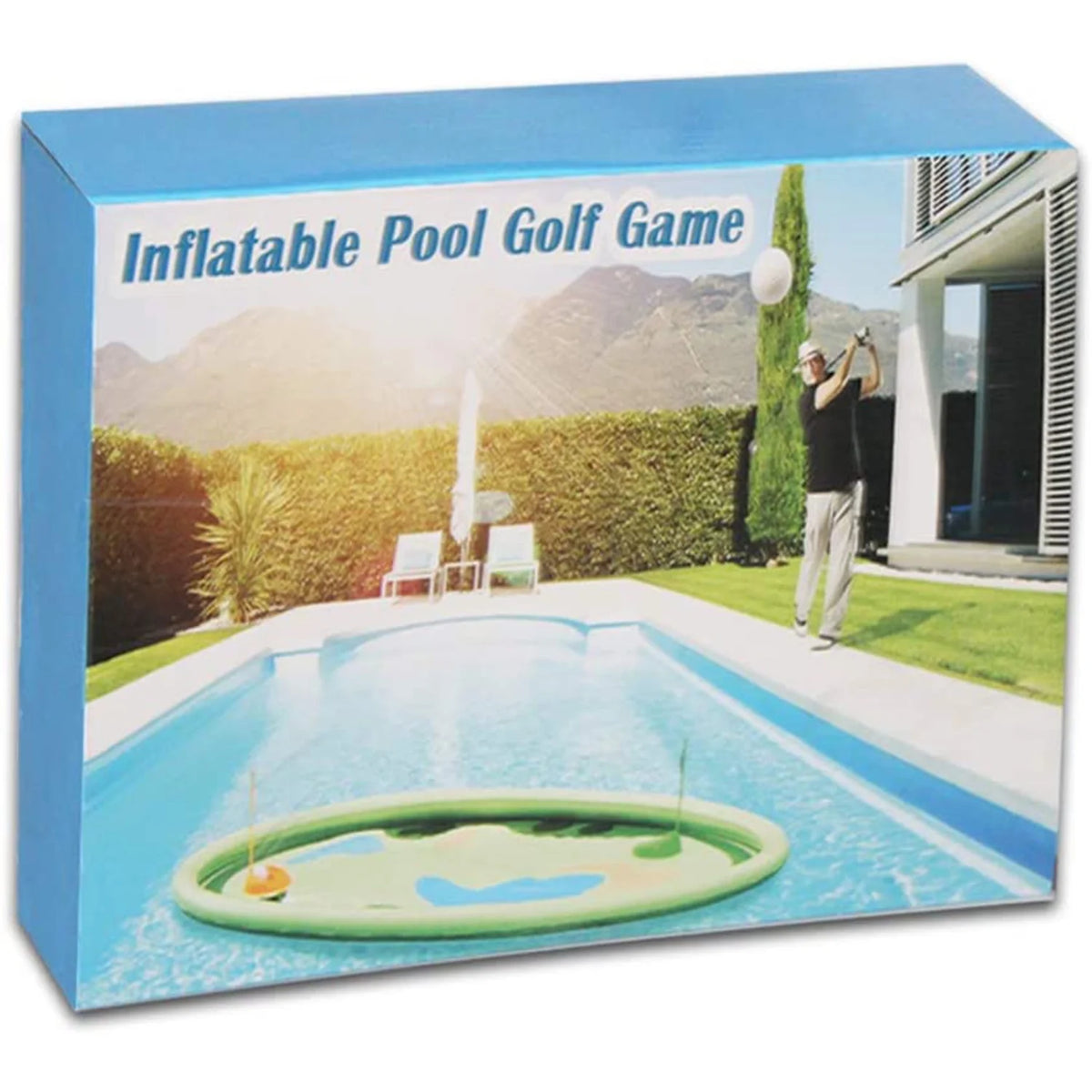 Inflatable Pool Golf Game with 10 Balls, 2 Holes, and 2 Flag Q873