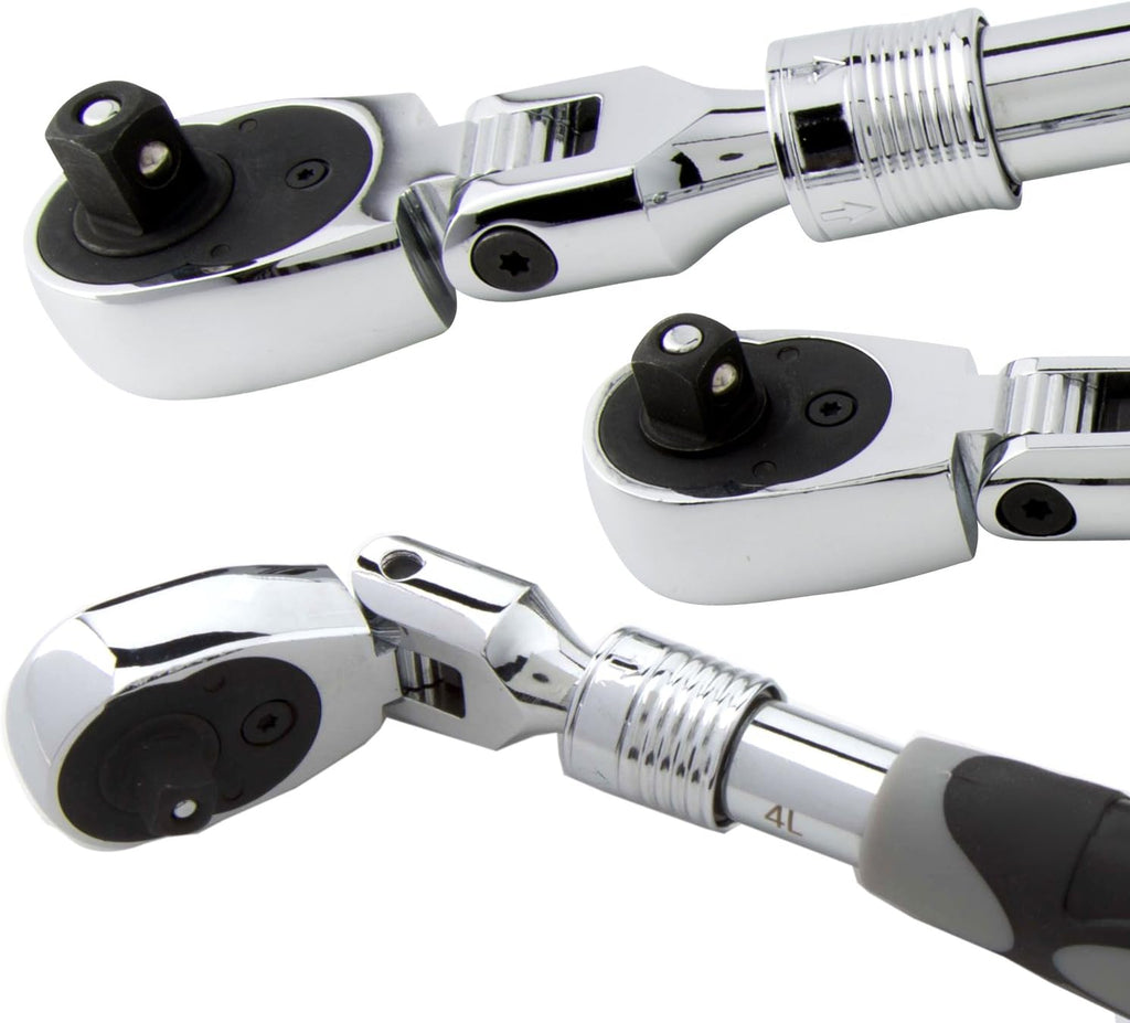 3-Piece Chrome-Vanadium Steel Ratchet Tool Set C35086