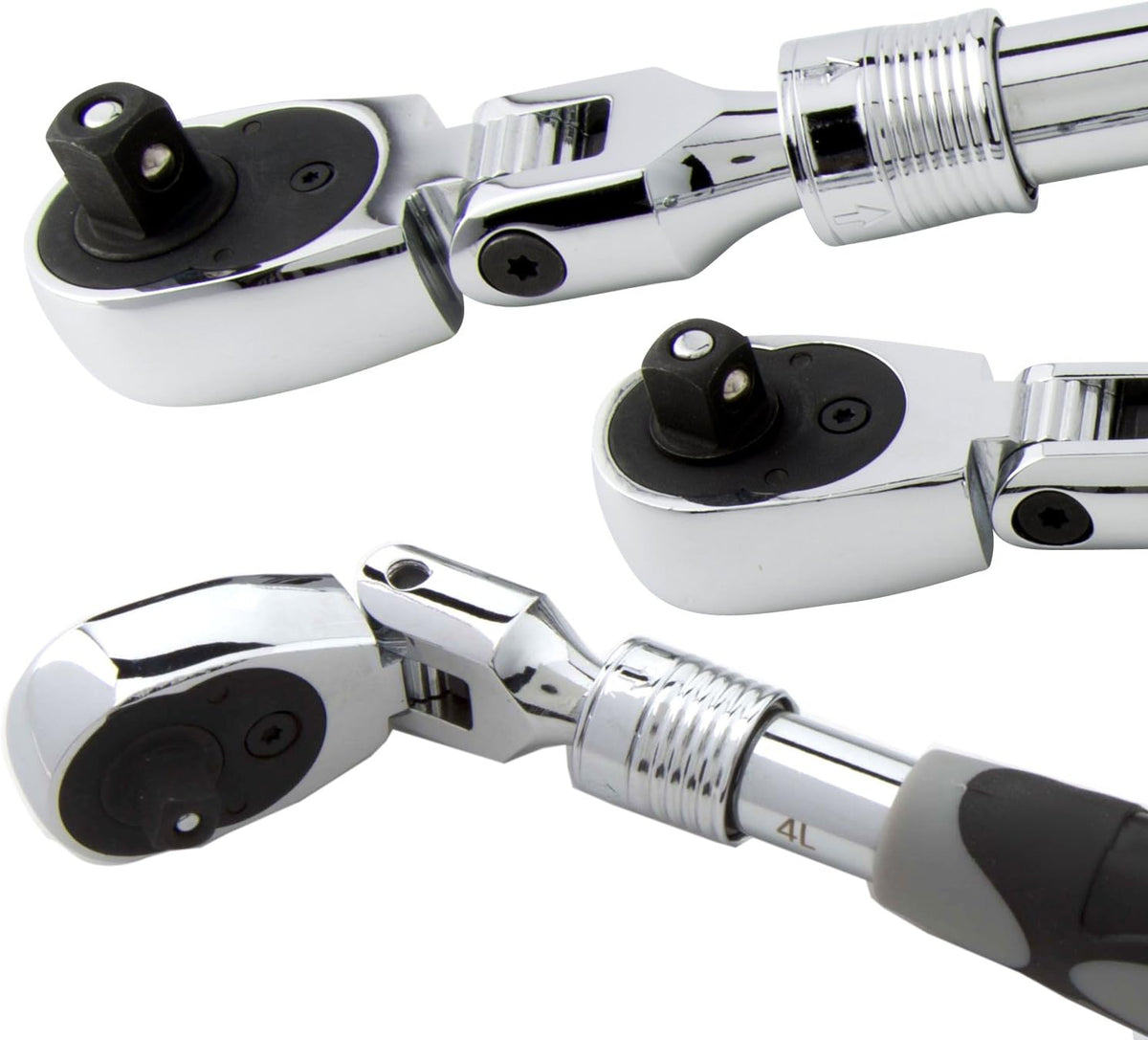 3-Piece Chrome-Vanadium Steel Ratchet Tool Set C35086