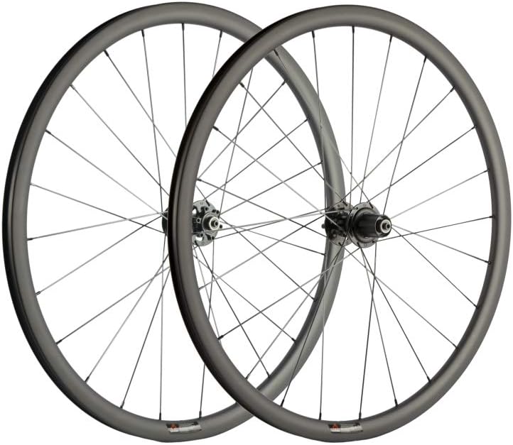 Carbon Fiber Disc Brake Wheelset 700c Road Wheel 25mm Width UD Matt 30mm H2150