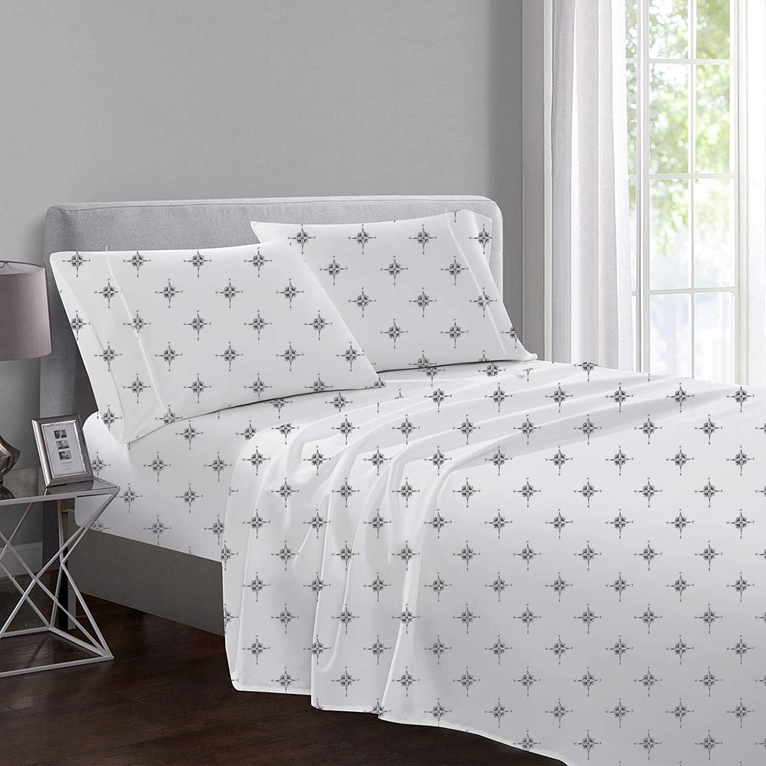 Ivory California King Size 4 Pcs Bed Sheets Set A51630