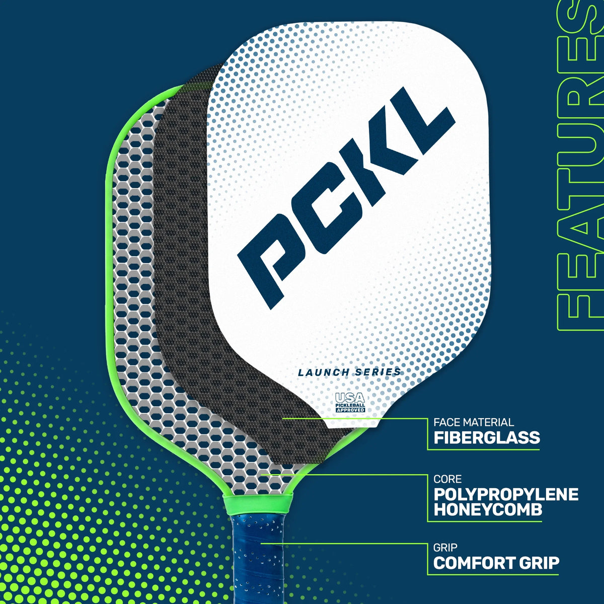 Fiberglass Face Pickleball Paddle Racket Q5171