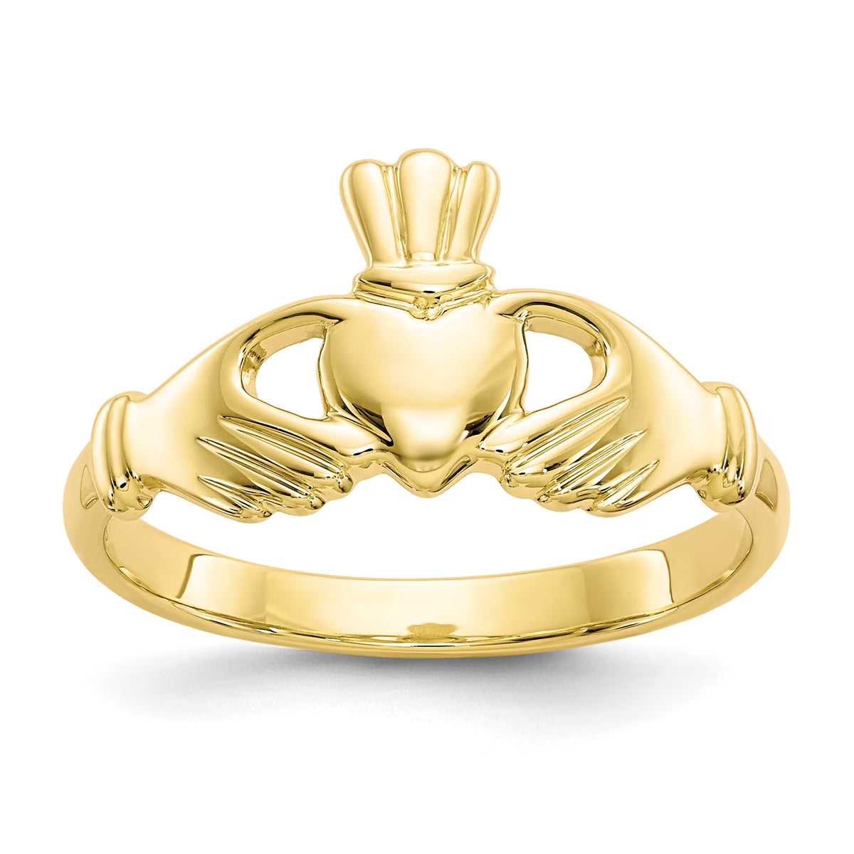 10 Karat Yellow Gold Claddagh Ring D467740