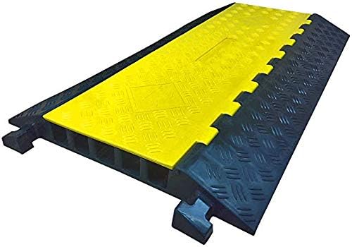 5 Channel 36” Long Black/Yellow Cable Protector Ramp T451