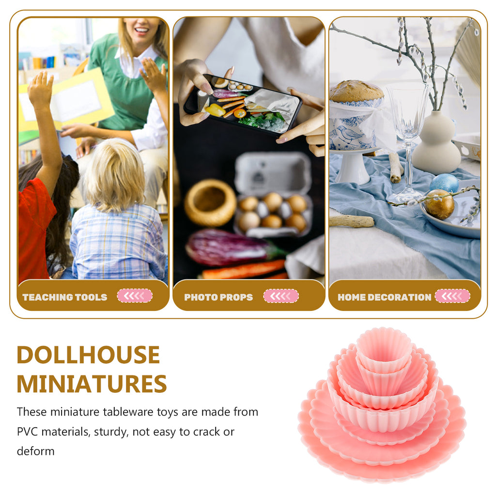 8 Pcs Dollhouse Toy Set Mini Kitchen Accessories Tiny Children’s Toys Room Model Miniature Cooking S42410