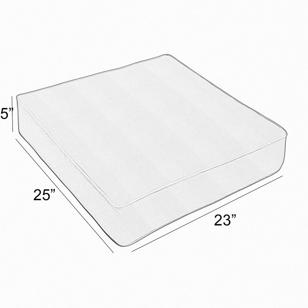 Sunbrella Corded Deep Seating Chair Cushion 25 in w x 25 in d T8828