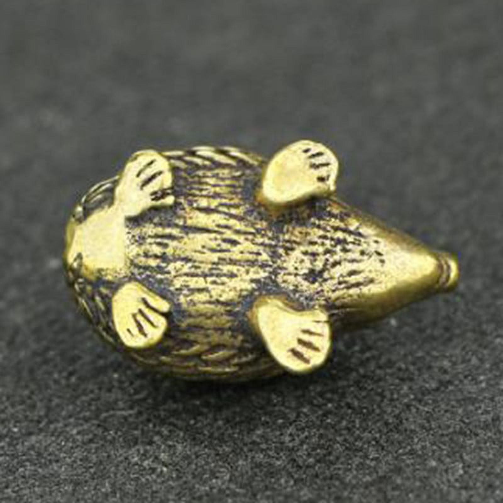Vintage Brass Hedgehog Statue Ornaments N774784