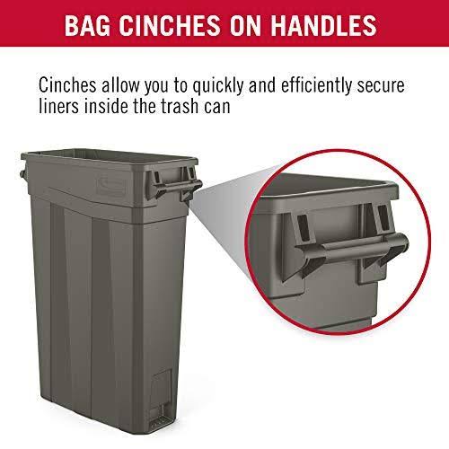 Slim Trash Can, 23 Gal., Green Q4041