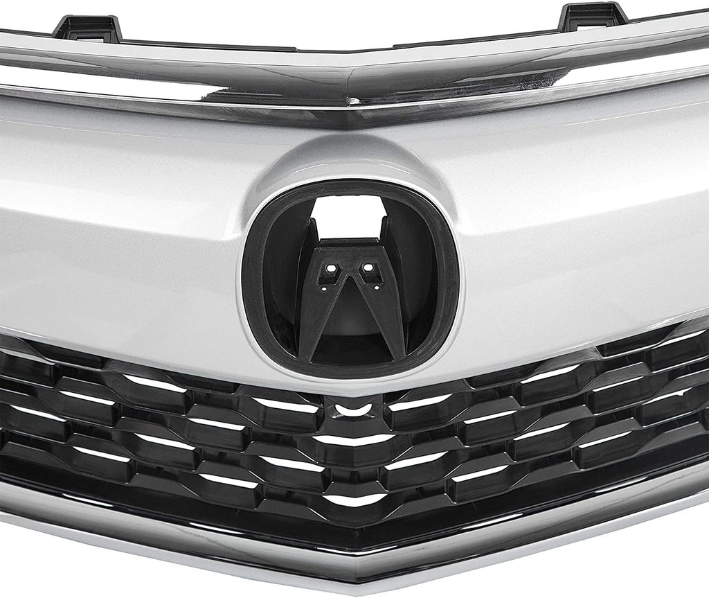 Silver Black Front Grille Cover S571385