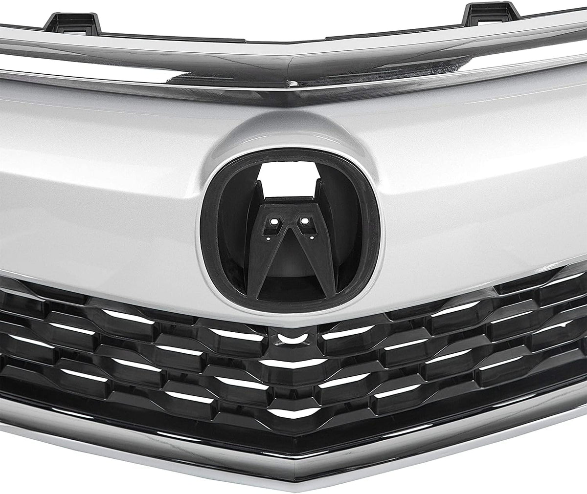 Silver Black Front Grille Cover S571385