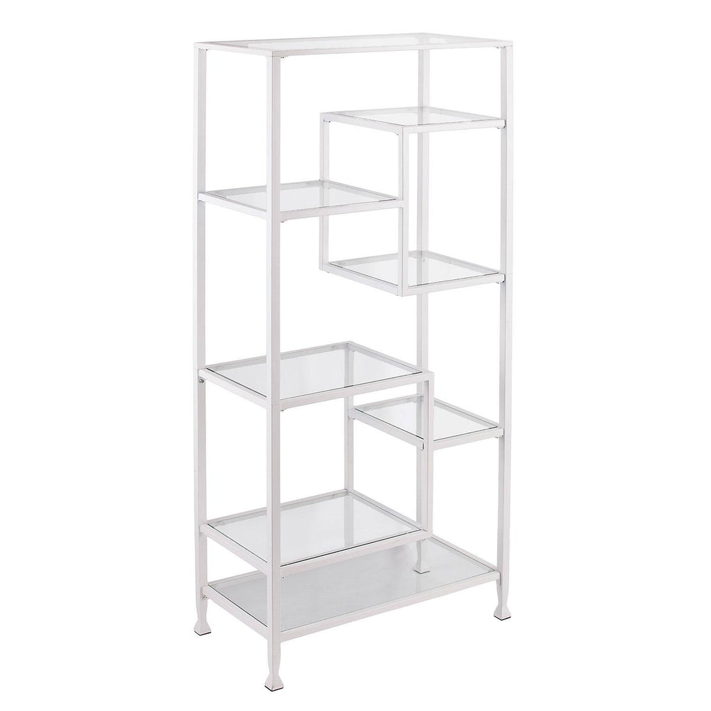 White Asymmetrical Bookcase Q948547