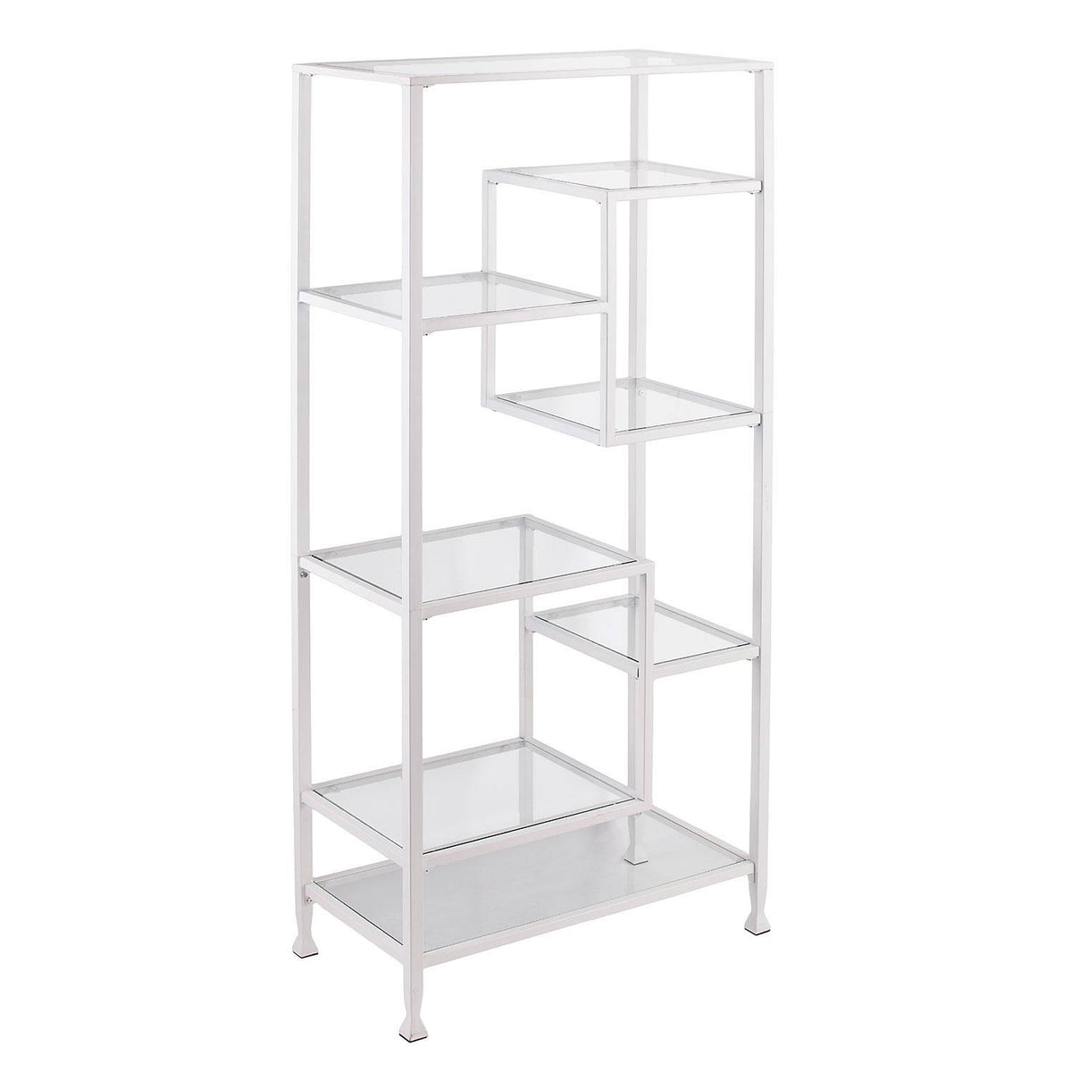 White Asymmetrical Bookcase Q948547