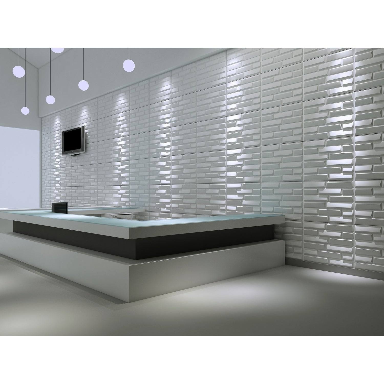 3D Fiber Wall Decor Panelling 30pc Sandstone E3723