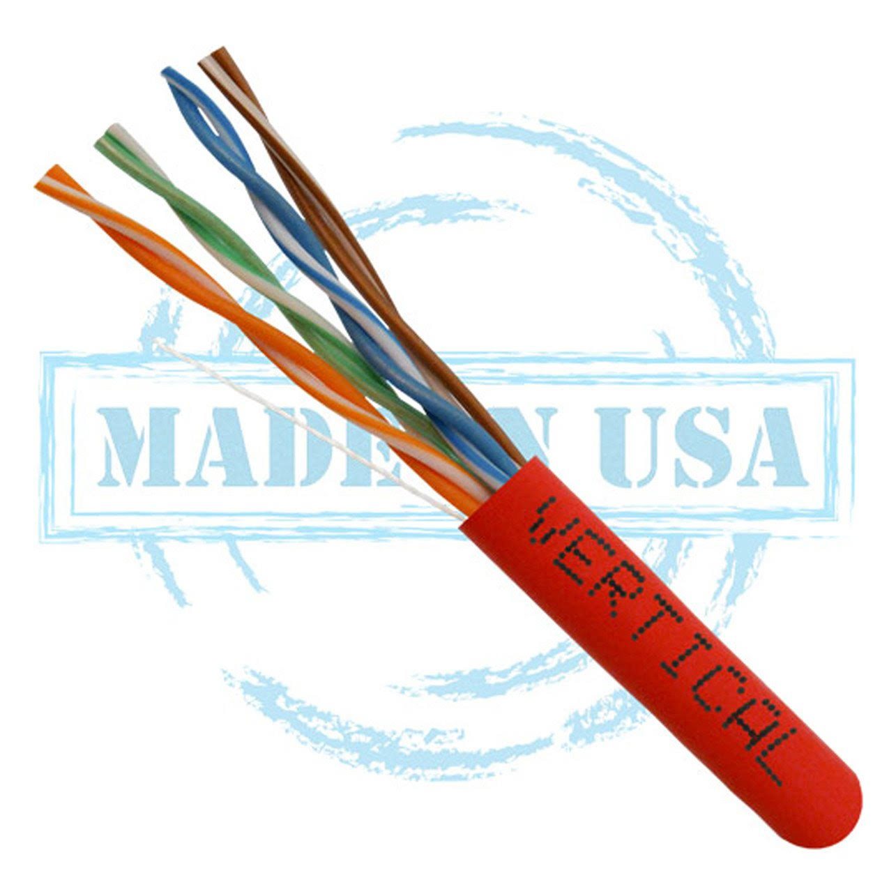 Cat5e UTP Bulk Ethernet Cable 1000ft Red A524