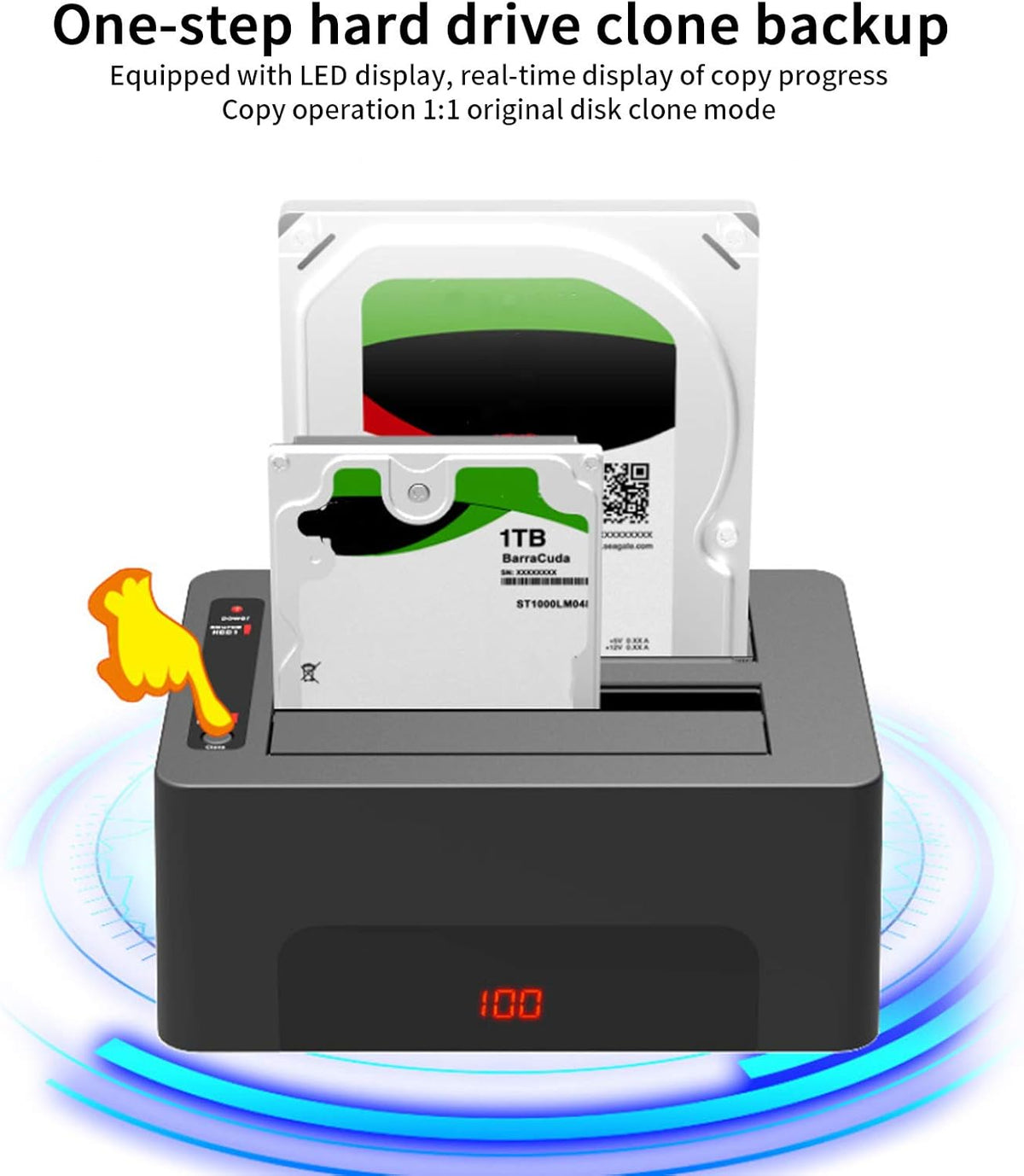 Hard Drive Duplicator Dock for 2.5/3.5 inch SATA SSD, Pack of 2 G919261