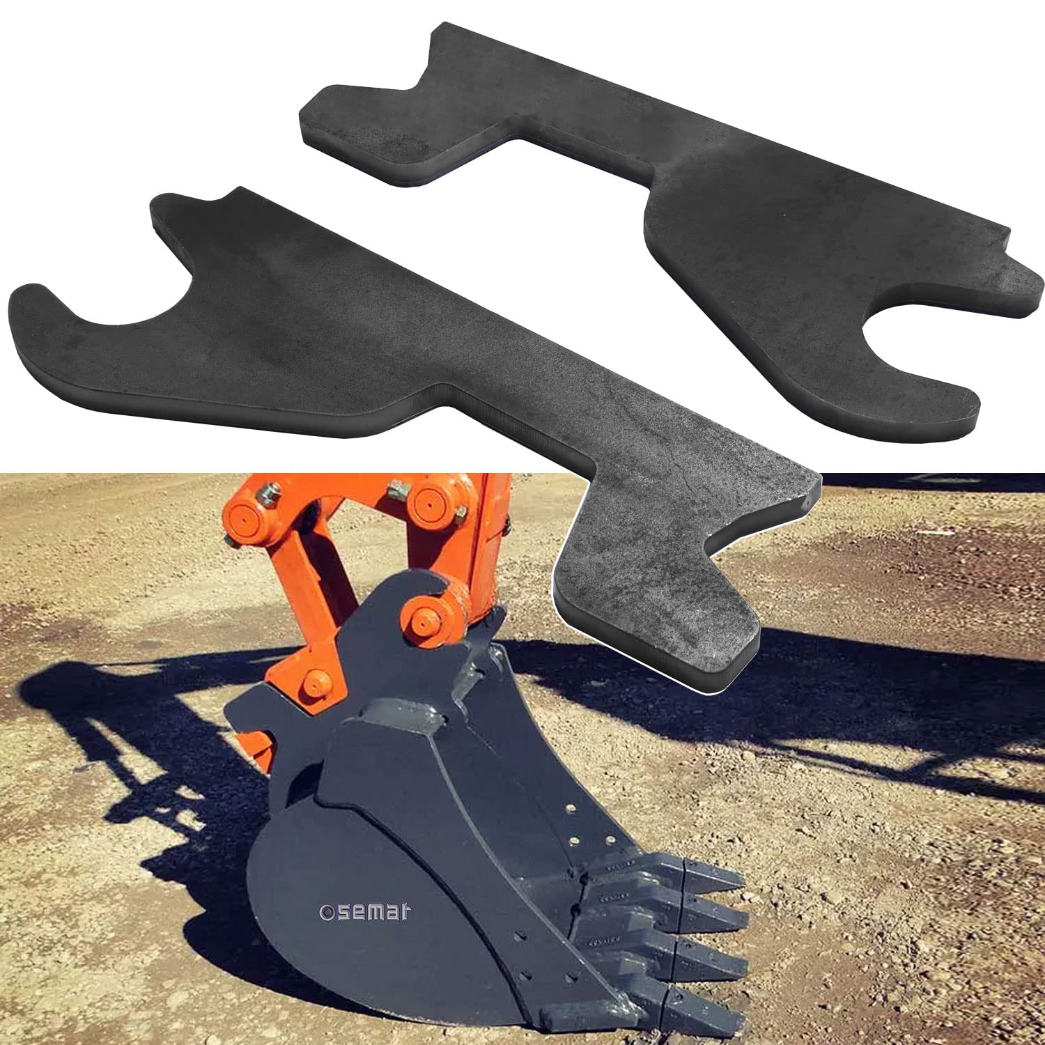 Excavator Quick Attach Bucket Ears, Pack of 2 W218