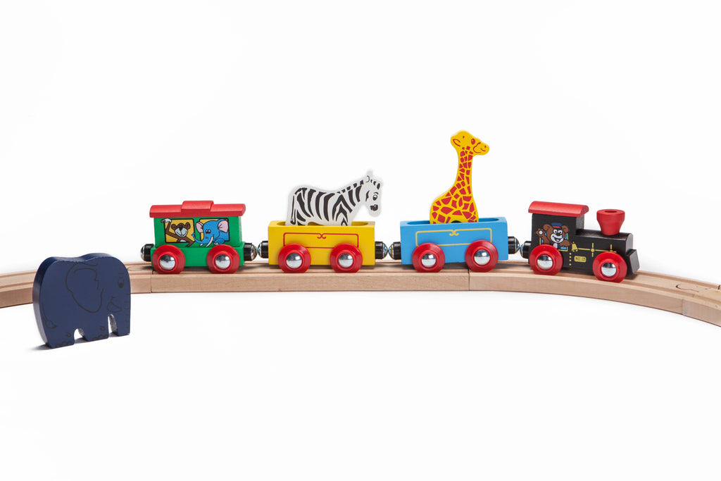 7 Piece Wooden Animal Train Set S784